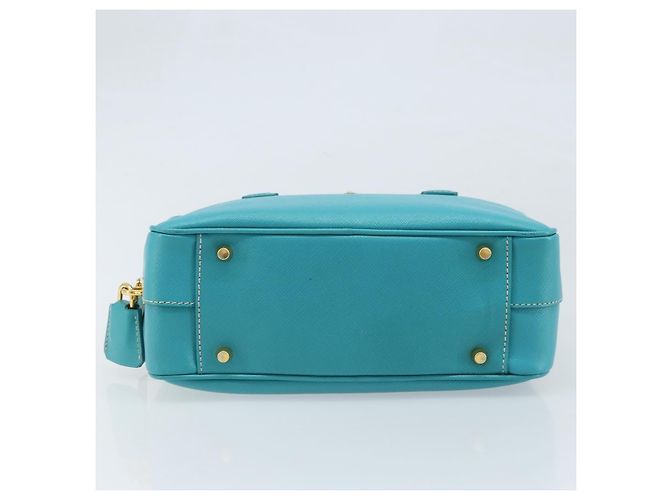 Saffiano PRADA Borsa a Mano in Pelle Safiano Oro Verde Smeraldo Auth 171445V D'oro - vista 5