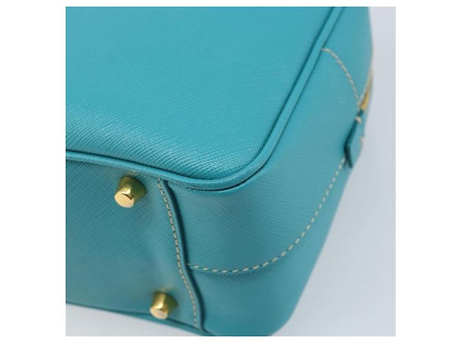 Saffiano PRADA Borsa a Mano in Pelle Safiano Oro Verde Smeraldo Auth 171445V D'oro - vista 8