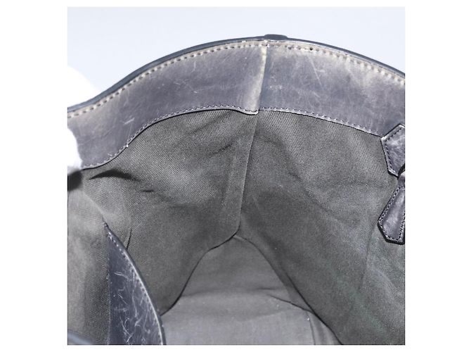 Berluti Calligraphy To Joule Tote Bag aus schwarzem Leder mit Silber authentisch 172921 - Ansicht 18
