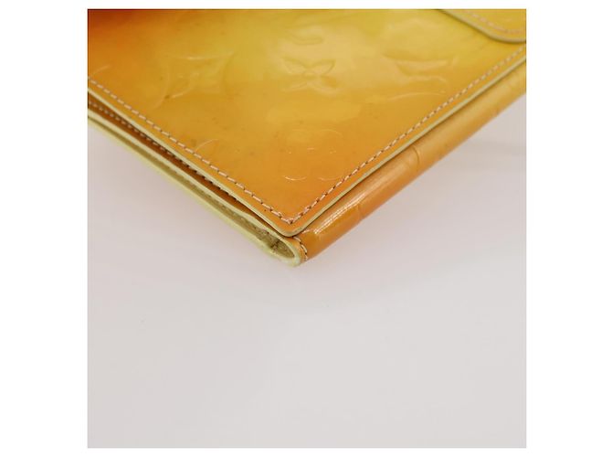 LOUIS VUITTON Monogram Vernis Walker Geldbörse Limone Gelb M91074 LV Auth BA10750 Golden - Ansicht 14