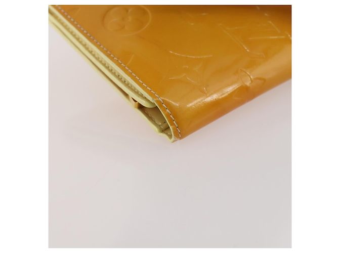 LOUIS VUITTON Monogram Vernis Walker Geldbörse Limone Gelb M91074 LV Auth BA10750 Golden - Ansicht 16