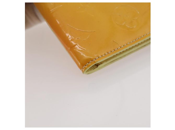 LOUIS VUITTON Monogram Vernis Walker Geldbörse Limone Gelb M91074 LV Auth BA10750 Golden - Ansicht 17