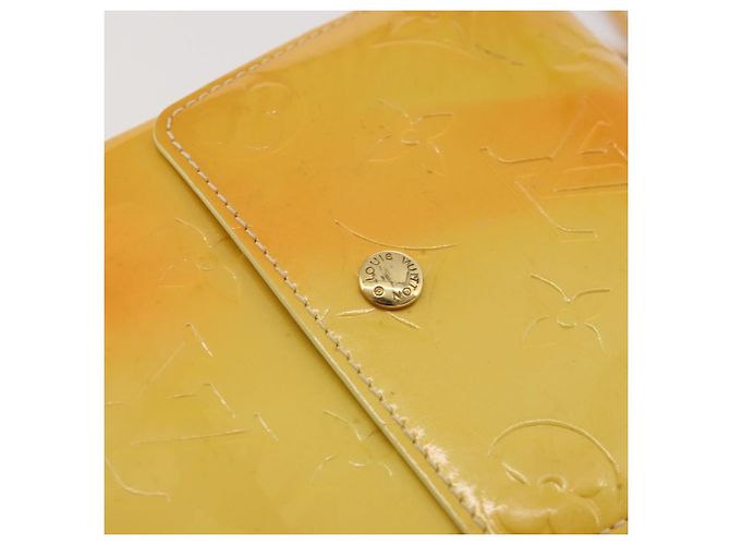 LOUIS VUITTON Monogram Vernis Walker Geldbörse Limone Gelb M91074 LV Auth BA10750 Golden - Ansicht 18