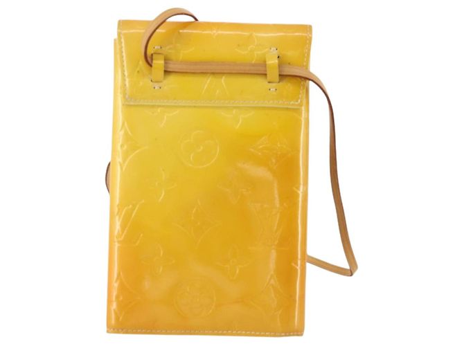 LOUIS VUITTON Monogram Vernis Walker Geldbörse Limone Gelb M91074 LV Auth BA10750 Golden - Ansicht 2