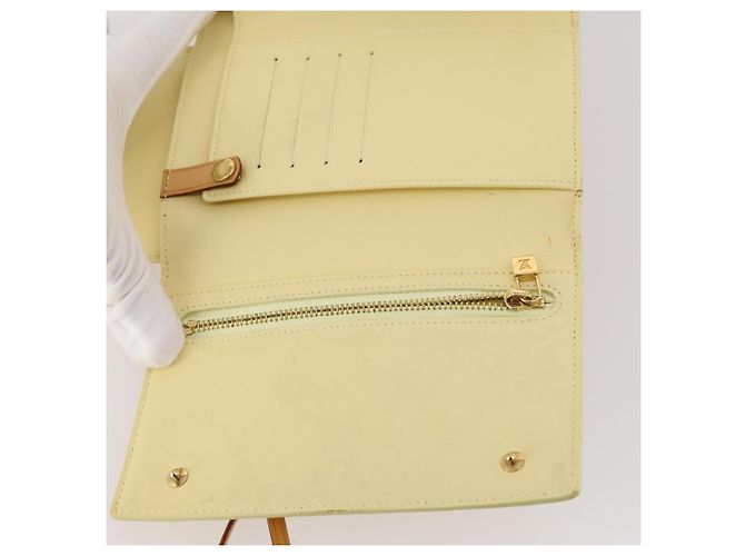 LOUIS VUITTON Monogram Vernis Walker Geldbörse Limone Gelb M91074 LV Auth BA10750 Golden - Ansicht 20