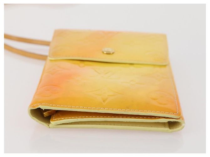 LOUIS VUITTON Monogram Vernis Walker Geldbörse Limone Gelb M91074 LV Auth BA10750 Golden - Ansicht 5
