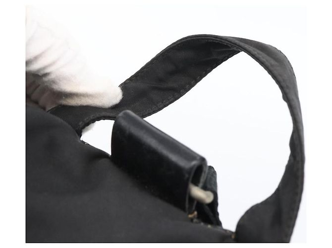 Zaino PRADA in nylon argento nero Auth bs33518 - vista 14
