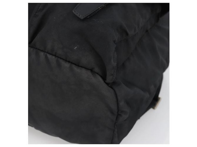 Zaino PRADA in nylon argento nero Auth bs33518 - vista 16