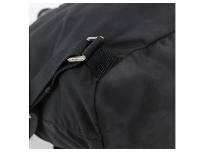 Zaino PRADA in nylon argento nero Auth bs33518 - vista 19
