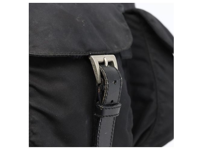 Zaino PRADA in nylon argento nero Auth bs33518 - vista 20