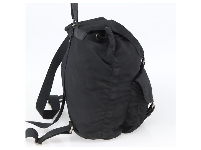 Zaino PRADA in nylon argento nero Auth bs33518 - vista 3