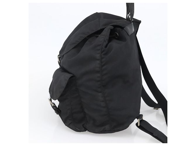 Zaino PRADA in nylon argento nero Auth bs33518 - vista 4