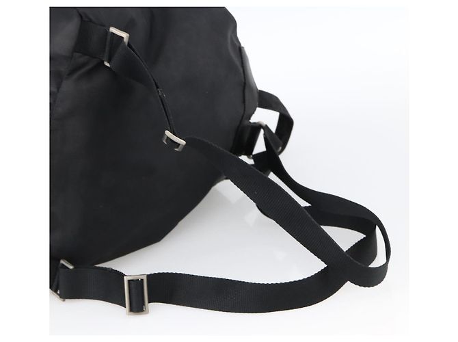 Zaino PRADA in nylon argento nero Auth bs33518 - vista 8