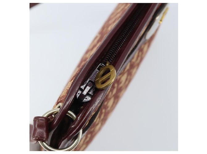 Borsa a Spalla in Tela Trotter Christian Dior Rossa Oro Auth LNZ038 - vista 10