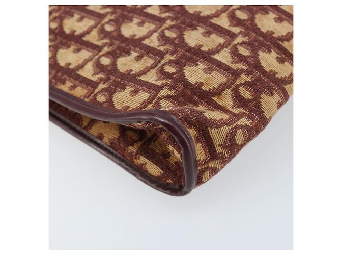 Borsa a Spalla in Tela Trotter Christian Dior Rossa Oro Auth LNZ038 - vista 16