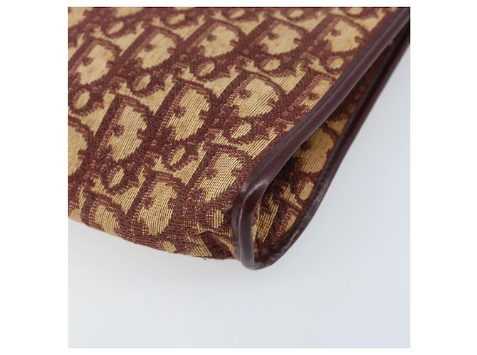 Borsa a Spalla in Tela Trotter Christian Dior Rossa Oro Auth LNZ038 - vista 9