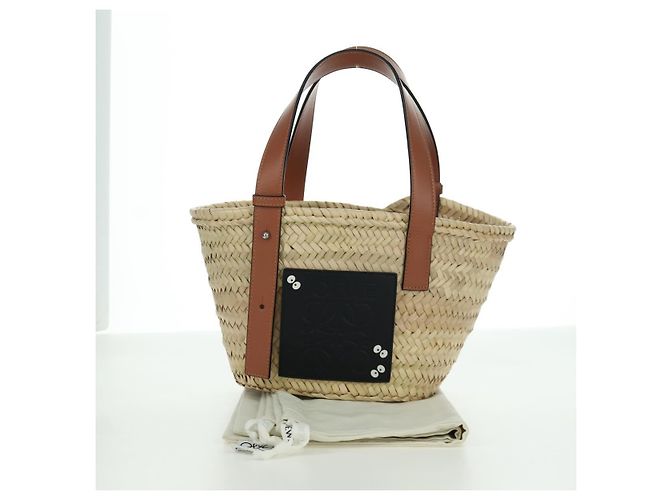 LOEWE - Borsa My Neighbor Totoro Studio Ghibli in rafia beige Auth 166978SM - vista 12