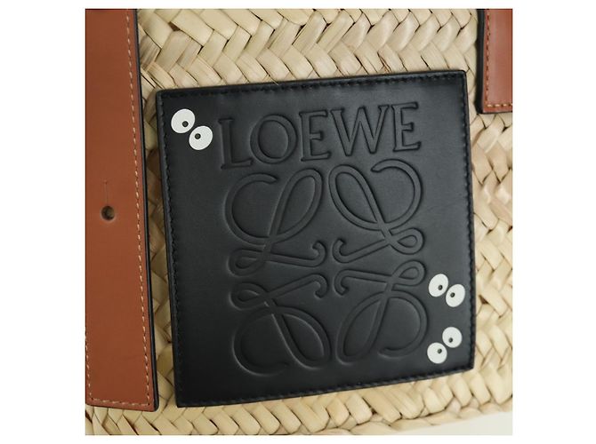 LOEWE - Borsa My Neighbor Totoro Studio Ghibli in rafia beige Auth 166978SM - vista 17