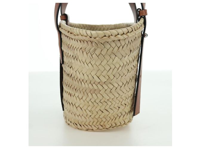 LOEWE - Borsa My Neighbor Totoro Studio Ghibli in rafia beige Auth 166978SM - vista 3