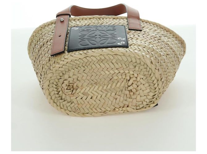 LOEWE - Borsa My Neighbor Totoro Studio Ghibli in rafia beige Auth 166978SM - vista 5