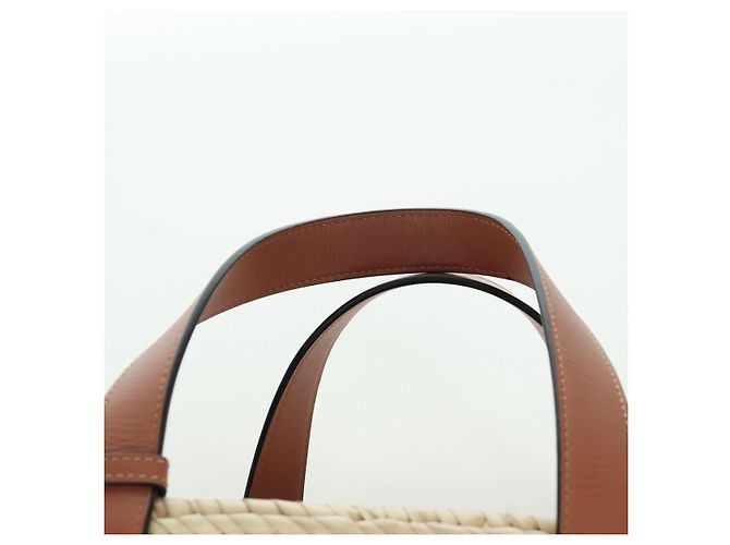 LOEWE - Borsa My Neighbor Totoro Studio Ghibli in rafia beige Auth 166978SM - vista 8