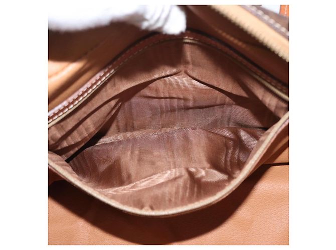 Céline Borsa a mano in tela Macadam CELINE in pelle PVC marrone oro Auth 172767 D'oro - vista 11