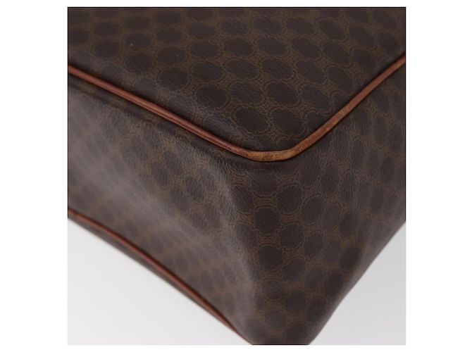 Céline Borsa a mano in tela Macadam CELINE in pelle PVC marrone oro Auth 172767 D'oro - vista 14