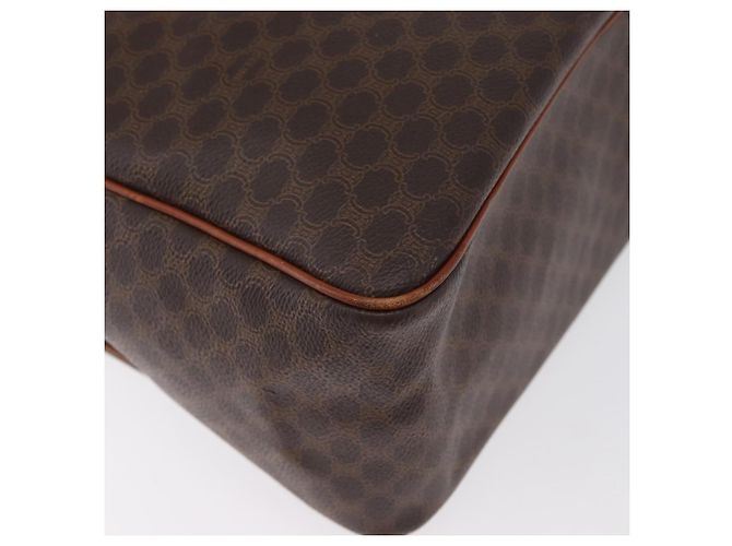 Céline Borsa a mano in tela Macadam CELINE in pelle PVC marrone oro Auth 172767 D'oro - vista 15
