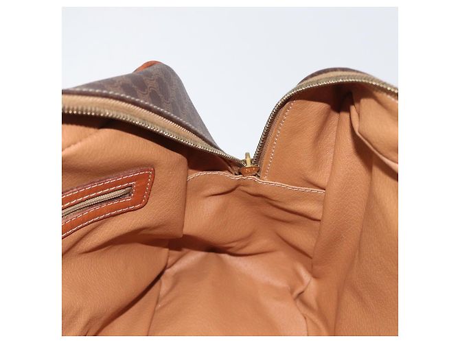 Céline Borsa a mano in tela Macadam CELINE in pelle PVC marrone oro Auth 172767 D'oro - vista 19