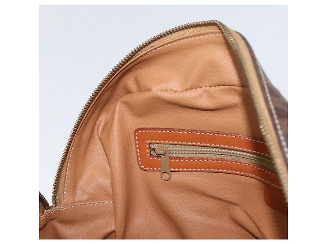 Céline Borsa a mano in tela Macadam CELINE in pelle PVC marrone oro Auth 172767 D'oro - vista 21