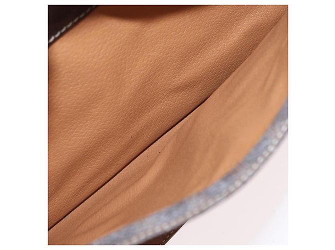 Céline Borsa a mano in tela Macadam CELINE in pelle PVC marrone oro Auth 172767 D'oro - vista 22