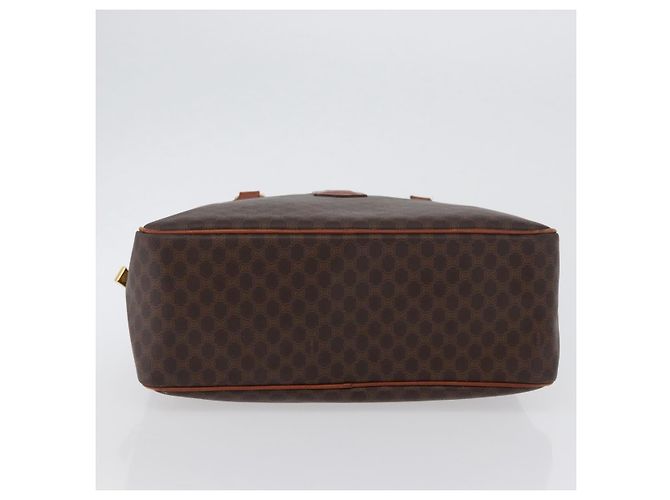 Céline Borsa a mano in tela Macadam CELINE in pelle PVC marrone oro Auth 172767 D'oro - vista 5