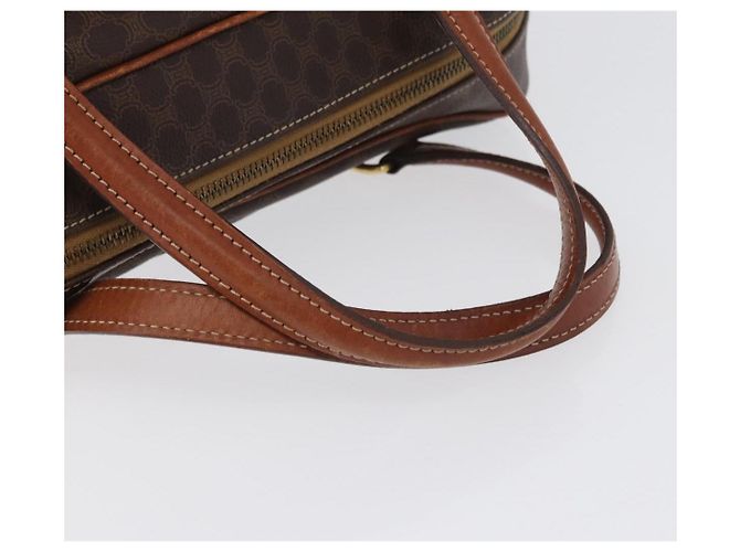Céline Borsa a mano in tela Macadam CELINE in pelle PVC marrone oro Auth 172767 D'oro - vista 7