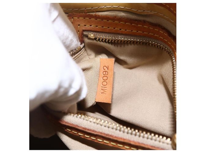 LOUIS VUITTON Borsa a Mano Monogram Vernis Reade PM Beige M91334 LV Auth LNZ014 - vista 12