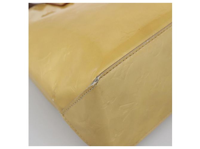 LOUIS VUITTON Borsa a Mano Monogram Vernis Reade PM Beige M91334 LV Auth LNZ014 - vista 16