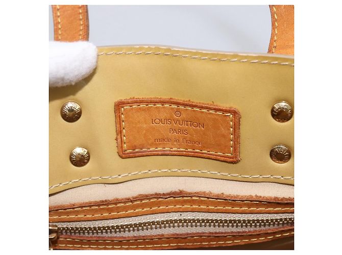 LOUIS VUITTON Borsa a Mano Monogram Vernis Reade PM Beige M91334 LV Auth LNZ014 - vista 17
