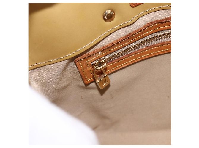 LOUIS VUITTON Borsa a Mano Monogram Vernis Reade PM Beige M91334 LV Auth LNZ014 - vista 19