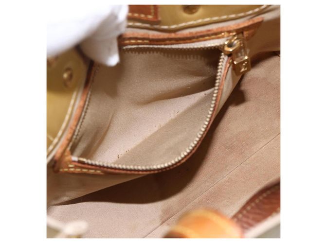 LOUIS VUITTON Borsa a Mano Monogram Vernis Reade PM Beige M91334 LV Auth LNZ014 - vista 20