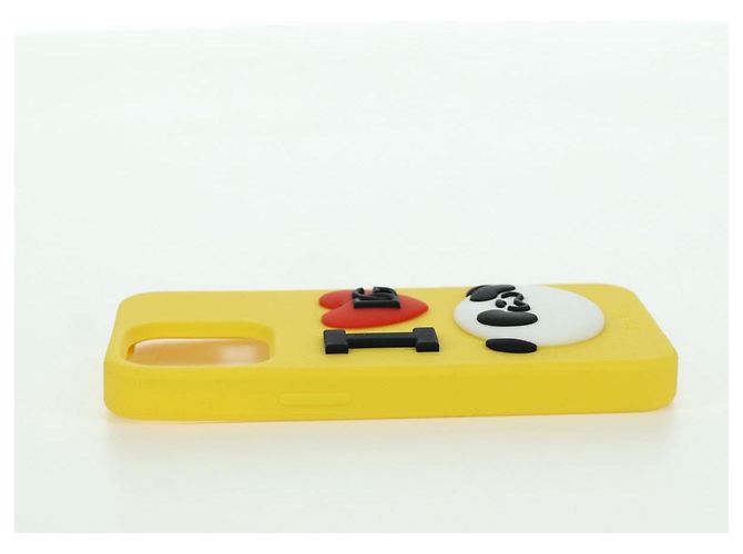 Dolce & Gabbana DOLCE&GABBANA D&G x Jujutsu Kaisen Custodia iPhone 13 Pro Panda Gialla Auth 166921SM Giallo - vista 10