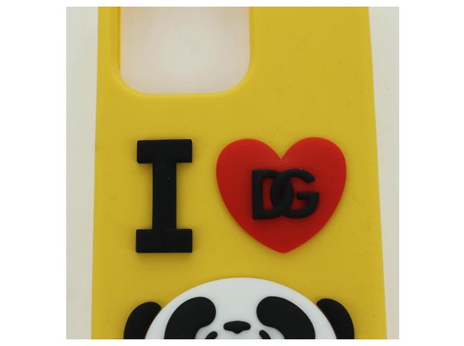 Dolce & Gabbana DOLCE&GABBANA D&G x Jujutsu Kaisen Custodia iPhone 13 Pro Panda Gialla Auth 166921SM Giallo - vista 4