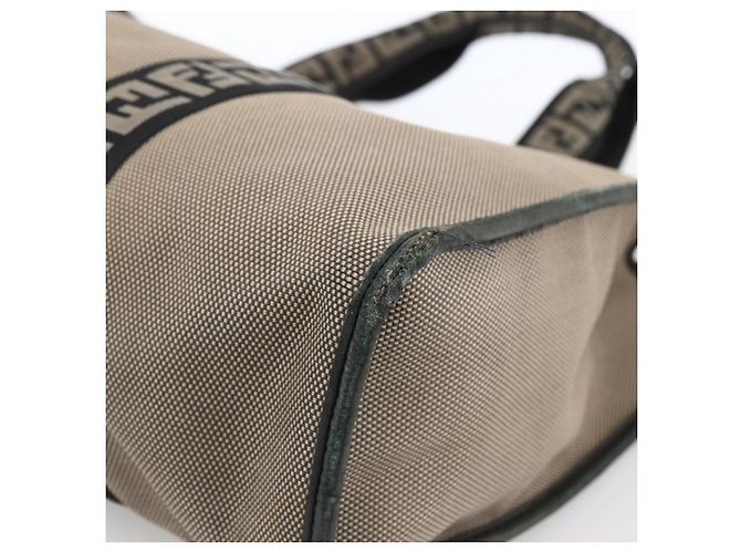 FENDI Tote Bag aus braunem Canvas mit Silber authentisch bs33677 - Ansicht 14