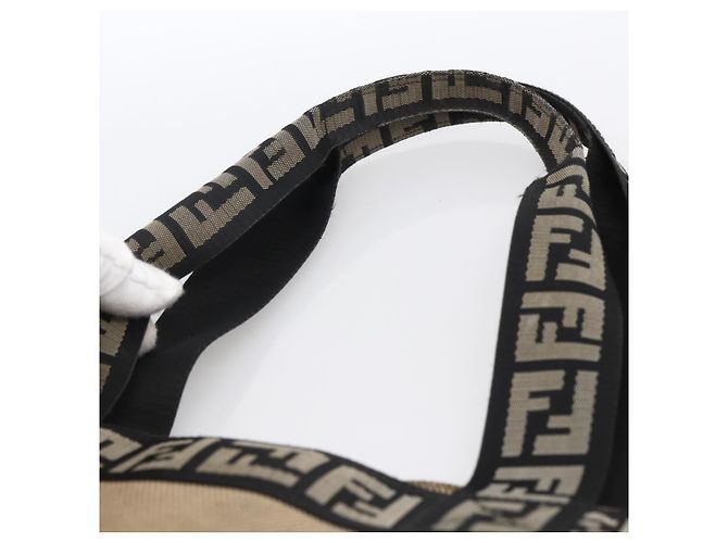 FENDI Tote Bag aus braunem Canvas mit Silber authentisch bs33677 - Ansicht 8