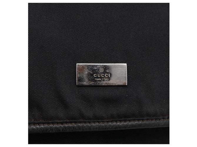 Bolsa de Ombro Guccissima em Lona Preta e Prata da GUCCI 162410 Auth bs33484 Preto - vista 10