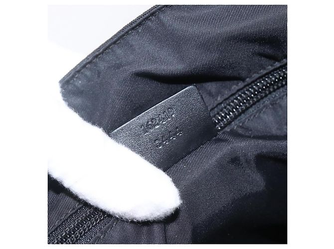 Bolsa de Ombro Guccissima em Lona Preta e Prata da GUCCI 162410 Auth bs33484 Preto - vista 12