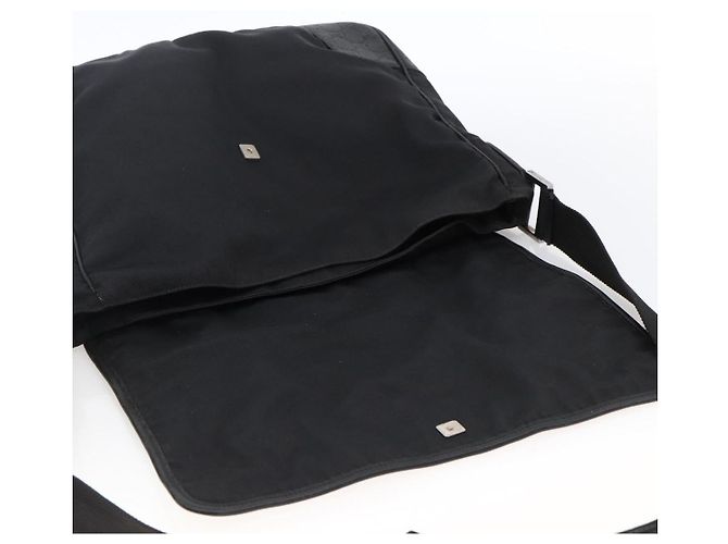 Bolsa de Ombro Guccissima em Lona Preta e Prata da GUCCI 162410 Auth bs33484 Preto - vista 17