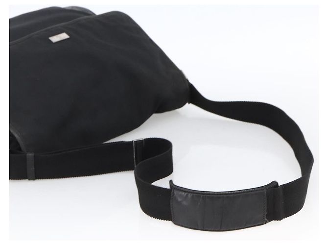 Bolsa de Ombro Guccissima em Lona Preta e Prata da GUCCI 162410 Auth bs33484 Preto - vista 7