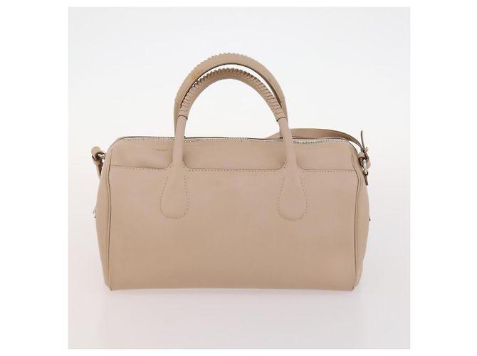 Borsa a Spalla Salvatore Ferragamo in Pelle 2 Pezzi Rosa Beige Auth BA10738 - vista 10