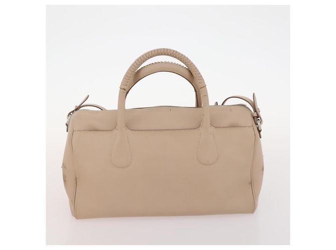 Borsa a Spalla Salvatore Ferragamo in Pelle 2 Pezzi Rosa Beige Auth BA10738 - vista 11