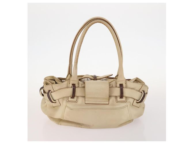 Borsa a Spalla Salvatore Ferragamo in Pelle 2 Pezzi Rosa Beige Auth BA10738 - vista 3