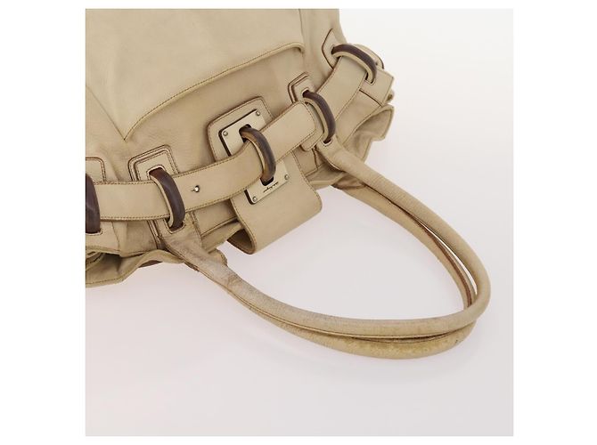 Borsa a Spalla Salvatore Ferragamo in Pelle 2 Pezzi Rosa Beige Auth BA10738 - vista 5